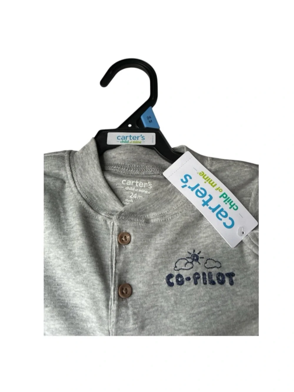Carter's Gray, Navy and Cream Co-Pilot Matching Set